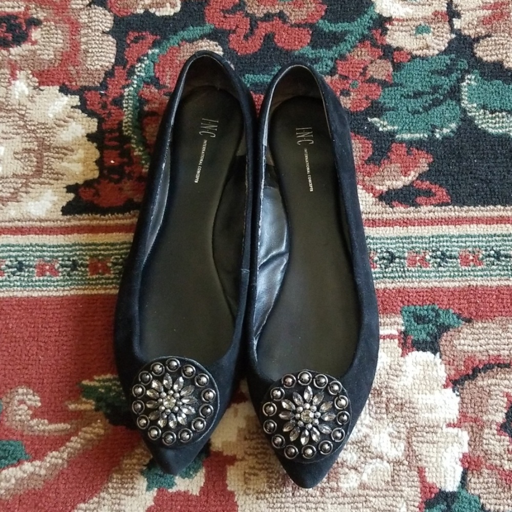 Black Suede Flats